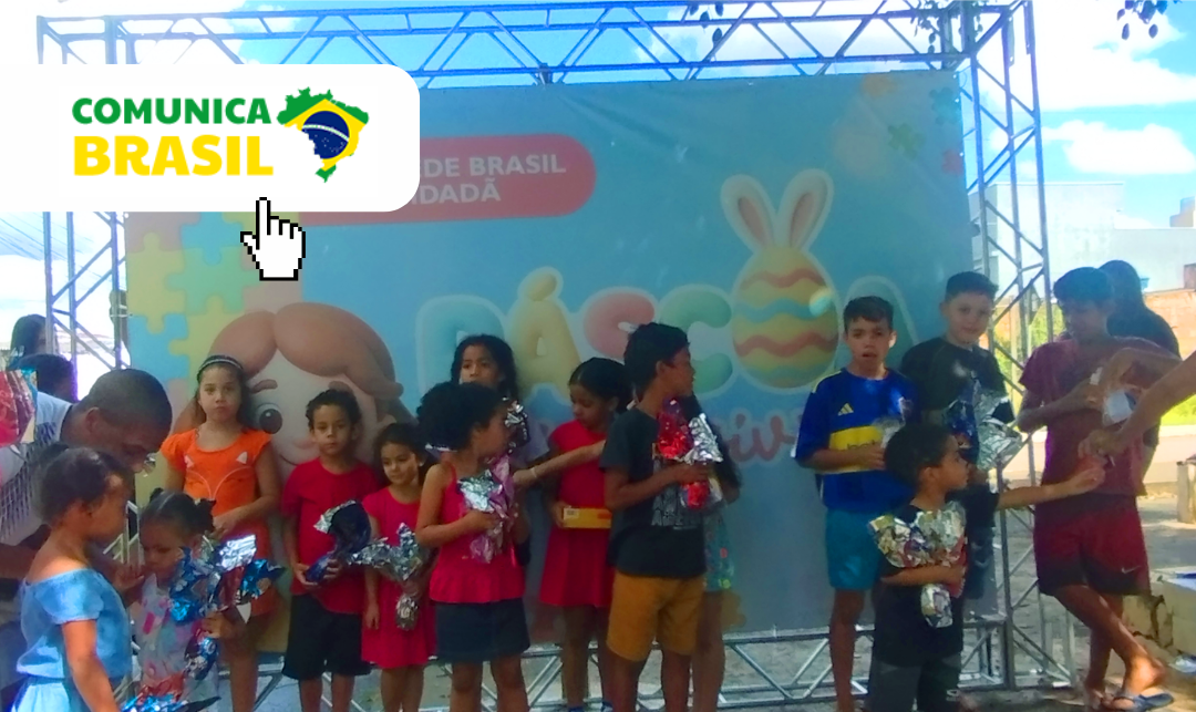 Páscoa solidária leva chocolate e alegria para mais de 50 crianças em ceilândia